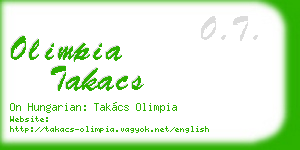 olimpia takacs business card