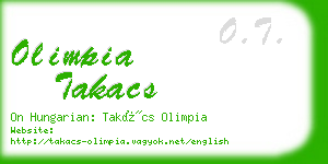 olimpia takacs business card